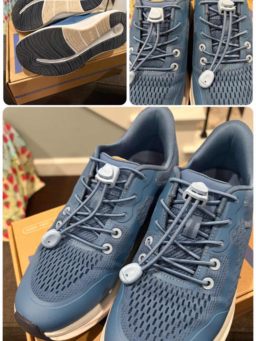 Kizik London coronet blue Slate Blue Athletic Lace-Lock Women’s Running Sneakers